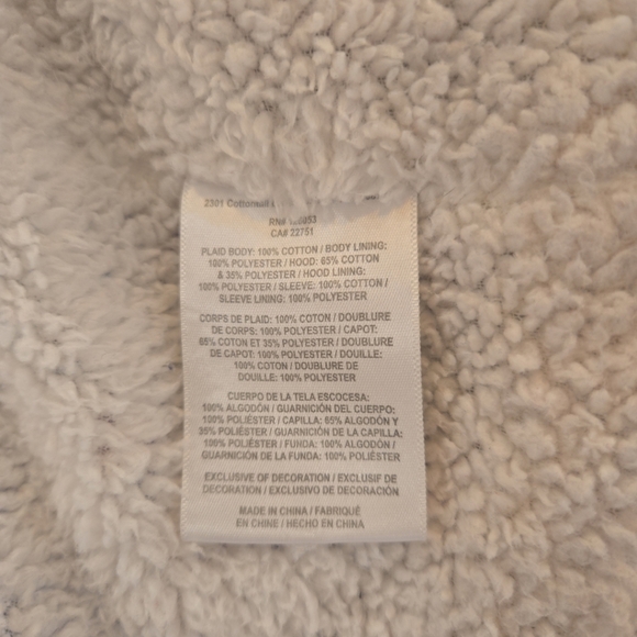 NFL New England Patriots Plaid Embroidered Spellout Flannel Hoodie Jacket XL - Picture 9 of 9